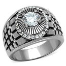 Mens Stainless Steel Rings TK1614 Stainless Steel Ring with AAA Grade CZ