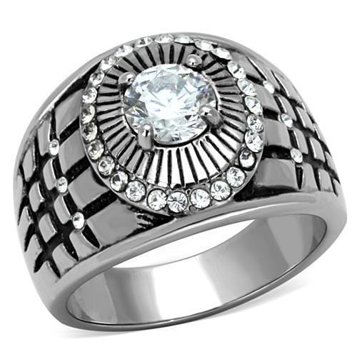 Mens Stainless Steel Rings TK1614 Stainless Steel Ring with AAA Grade CZ