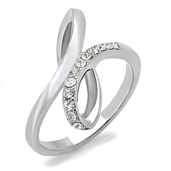 Band Rings TK162 Stainless Steel Ring with Top Grade Crystal