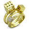 Simple Gold Rings TK1630 Gold - Stainless Steel Ring with AAA Grade CZ