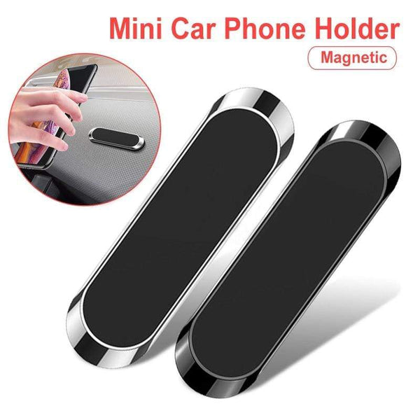TKEY Magnetic Car Phone Holder mini Strip Paste Stand For iPhone Samsung Xiaomi Wall Zinc Alloy Magnet GPS Car Mount Dashboard AExp