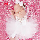 Toddler Girls Fancy Princess Tutu Dress Holiday Flower Double Layers Fluffy Baby Dress with Headband Photo Props TS044 AExp