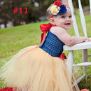 Toddler Girls Fancy Princess Tutu Dress Holiday Flower Double Layers Fluffy Baby Dress with Headband Photo Props TS044 AExp