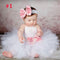 Toddler Girls Fancy Princess Tutu Dress Holiday Flower Double Layers Fluffy Baby Dress with Headband Photo Props TS044 AExp