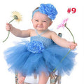 Toddler Girls Fancy Princess Tutu Dress Holiday Flower Double Layers Fluffy Baby Dress with Headband Photo Props TS044 AExp