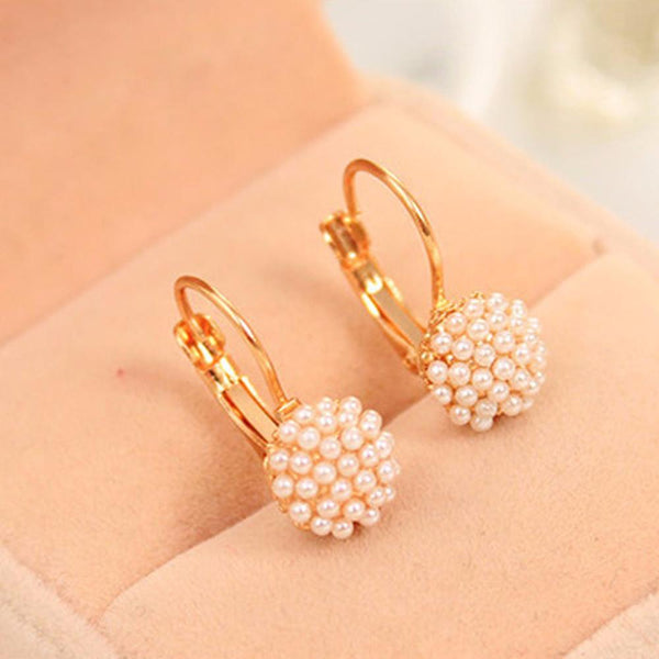 TOMTOSH 1 Pair New Fashion Jewelry Women Lady Elegant Simulation Pearl Beads Ear Stud Earrings Free shipping--JadeMoghul Inc.