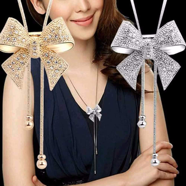TOMTOSH fashion jewelry 2016 necklace  long necklace bow style for ladies decorations AExp