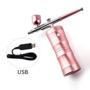 Top 0.3mm Mini Air Compressor Kit Air-Brush Paint Spray Gun Airbrush For Nail Art Tattoo Craft Cake Nano Fog Mist Sprayer JadeMoghul Inc. 