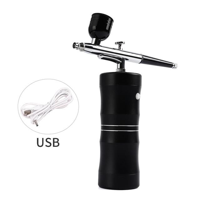 Top 0.3mm Mini Air Compressor Kit Air-Brush Paint Spray Gun Airbrush For Nail Art Tattoo Craft Cake Nano Fog Mist Sprayer JadeMoghul Inc. 