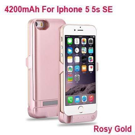 Top 100% New 4200mAh Battery Charger Case For iPhone 5S SE Power Bank Case Phone Battery Pack cover For iPhone 5 s Battery Case