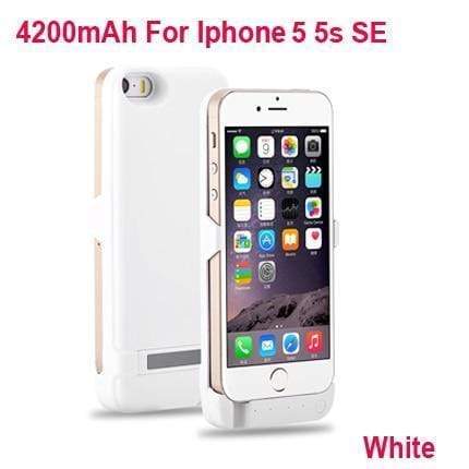 Top 100% New 4200mAh Battery Charger Case For iPhone 5S SE Power Bank Case Phone Battery Pack cover For iPhone 5 s Battery Case