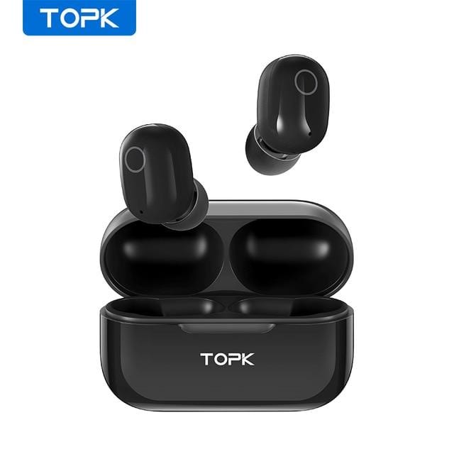 TOPK T12 Wireless Bluetooth Headphones V5.0 Touch Control Earphones Earbuds 3D Stereo Gaming Sport Headset with 350mAh battery JadeMoghul Inc. 