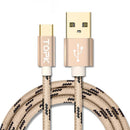 TOPK USB Type C Cable Fast Charging USB C Cable for Samsung Galaxy S9 S8 Oneplus 6 Nylon Braided Data Sync Type-C Phone Cable-Gold-0.4m-JadeMoghul Inc.