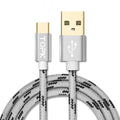 TOPK USB Type C Cable Fast Charging USB C Cable for Samsung Galaxy S9 S8 Oneplus 6 Nylon Braided Data Sync Type-C Phone Cable-Grey-0.4m-JadeMoghul Inc.