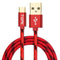 TOPK USB Type C Cable Fast Charging USB C Cable for Samsung Galaxy S9 S8 Oneplus 6 Nylon Braided Data Sync Type-C Phone Cable-Red-0.4m-JadeMoghul Inc.