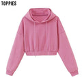 toppies womens tracksuits hooded sweatshirts 2020 autumn winter fleece oversize hoodies solid color jackets AExp