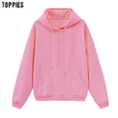 toppies womens tracksuits hooded sweatshirts 2020 autumn winter fleece oversize hoodies solid color jackets JadeMoghul Inc. 
