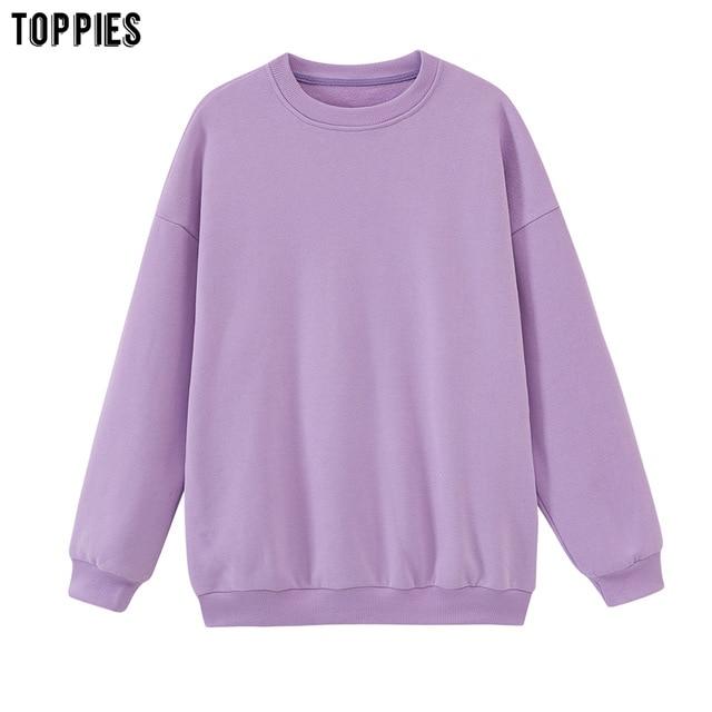 toppies womens tracksuits hooded sweatshirts 2020 autumn winter fleece oversize hoodies solid color jackets JadeMoghul Inc. 