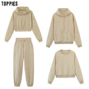 toppies womens tracksuits hooded sweatshirts 2020 autumn winter fleece oversize hoodies solid color jackets JadeMoghul Inc. 