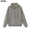 toppies womens tracksuits hooded sweatshirts 2020 autumn winter fleece oversize hoodies solid color jackets JadeMoghul Inc. 