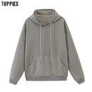 toppies womens tracksuits hooded sweatshirts 2020 autumn winter fleece oversize hoodies solid color jackets JadeMoghul Inc. 