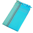 Towels Beach Towels - 0.82" X 1.31" X 0.07" Blue Lagoon Cotton, Polyester Kikoy-Towel HomeRoots