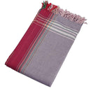 Towels Beach Towels - 0.82" X 1.31" X 0.07" Kir Cassis Cotton, Polyester Kikoy-Towel HomeRoots