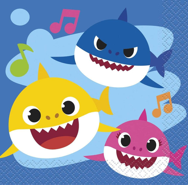 Baby Shark Beverage Napkins [16 per Pack]