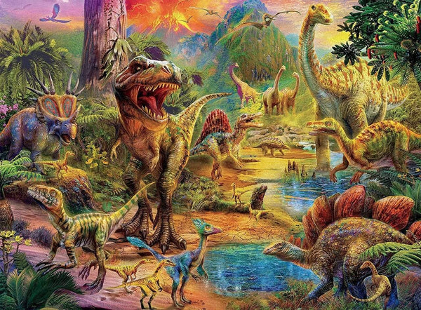 Ceaco Dino Glow in The Dark Dino Landscape Puzzle - 100Piece