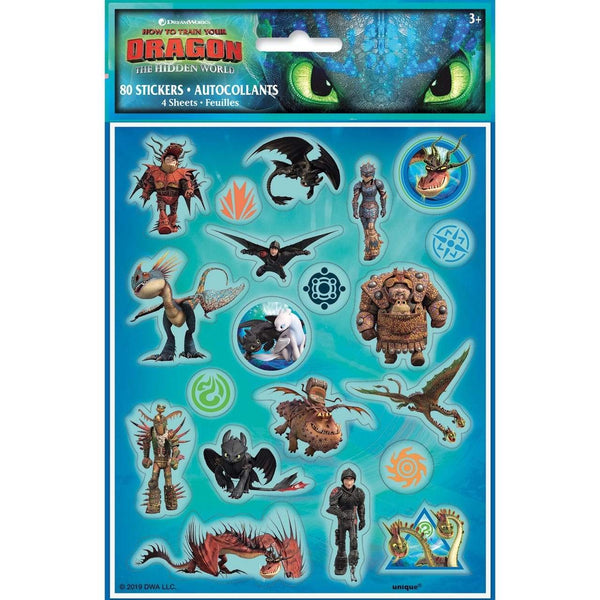 How to Train Your Dragon: The Hidden World - Sticker Sheets [4 per Package]