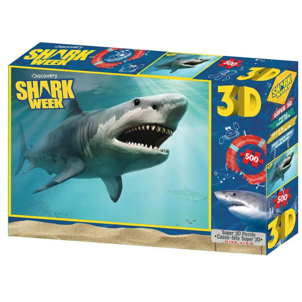 Discovery Channel Shark Week 3D Lenticular Puzzle - Open Jaws - 500 Pieces