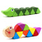 2016 Hot wooden crocodile caterpillars toys for baby kids educational colours developmental toys birthday gift