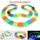 Glow Racing Track Set Led Track Car Toy 162/165/220/240pcs Race Track + 1pc LED Car