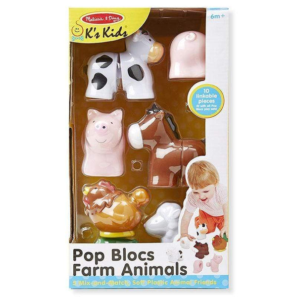 Toys & Games Pop Blocs Farm Animals MELISSA & DOUG