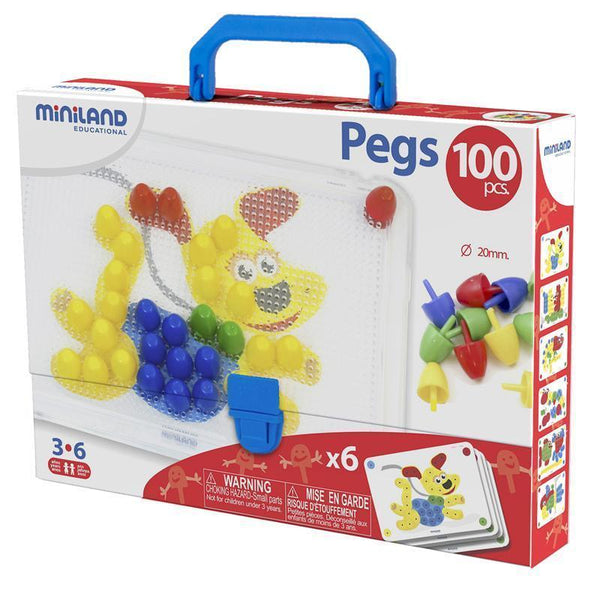 Toys & Games Primary Peg Sts 3/4 In Pegs 100 Pcs MINILAND EDUCATIONAL CORPORATION