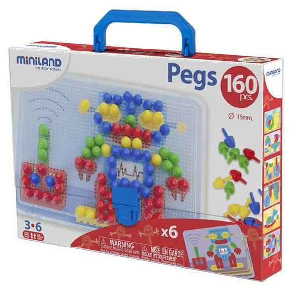 Toys & Games Primary Peg Sts 5/8 In Pegs 160 Pcs MINILAND EDUCATIONAL CORPORATION