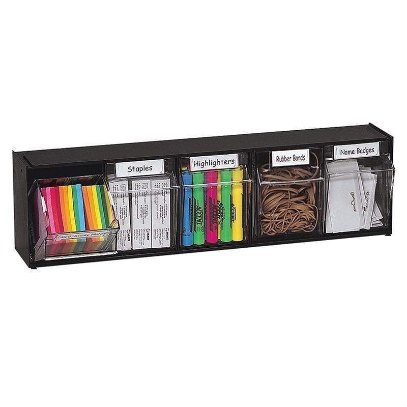 Toys & Games Tilt Bin Interlocking 5 Unit Blk DEFLECTO, LLC
