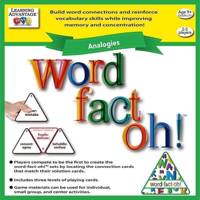 Word Fact Oh Analogies Game