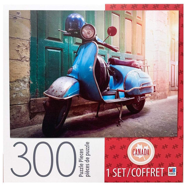 MB Puzzle - Blue Vespa in the Streets of Italy - 300 Pieces