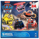Paw Patrol 5-Shaped Puzzles - 5 puzzles with 24 Pieces Each