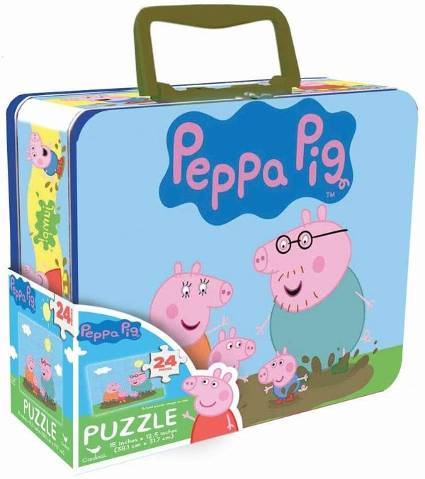 Peppa Pig Piece Puzzle in Tin Box with Handle