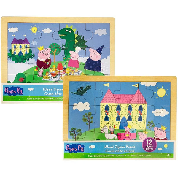 Peppa Pig Wood Jigsaw Puzzle - 12 Pieces (Assorted Designs)