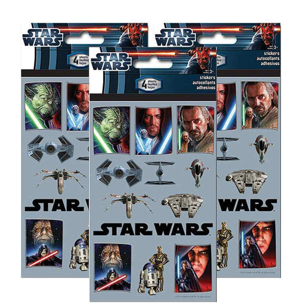 Toys Star Wars The Saga Sticker Sheets [3 Packs of 4 Sheets Ea] KS