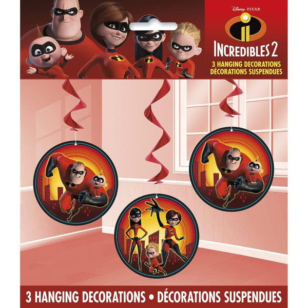 The Incredible 2 Movie Hanging Swirl Decorations