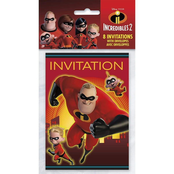 The Incredible 2 Movie Invitations [8 Per Package]