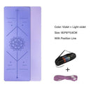 TPE Yoga Double Layer Non-Slip Mat Yoga Exercise Pad with Position Line For Fitness Gymnastics and Pilates JadeMoghul Inc. 