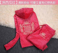 track suit Spring / Autumn / 2017 Women's Brand Tracksuit Velvet Cloth Women's Suit Velor Tracksuit Sweatshirts & Pants size S-XXXL AExp