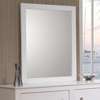 Transitional Mirror, White-Wall Mirrors-White-MDF-JadeMoghul Inc.