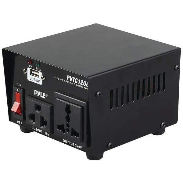 Travel Accessories Step Up & Down Voltage Converter Transformer with USB Charging Port (100 Watt) Petra Industries