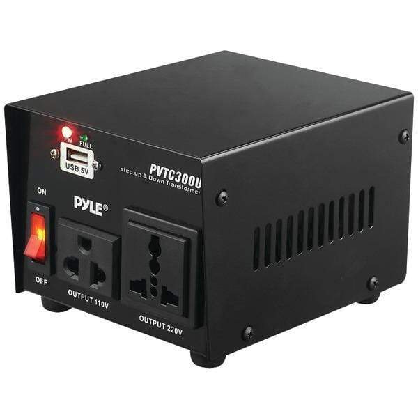 Travel Accessories Step Up & Down Voltage Converter Transformer with USB Charging Port (300 Watt) Petra Industries